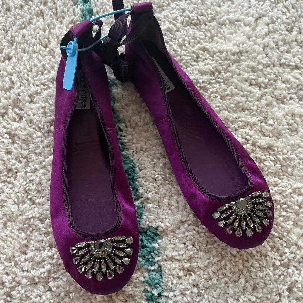 Jimmy Choo Satin Flats